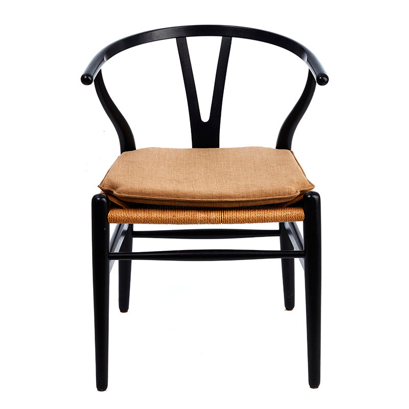Cushion to Hans J. Wegner Y-chair ch24 in frayed beige fabric padding