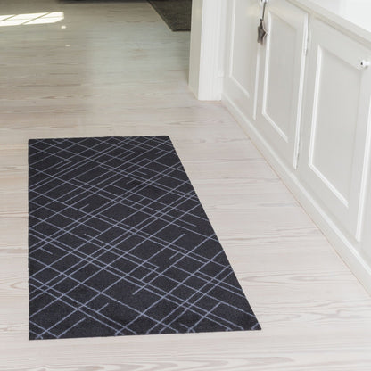 Floor mat 67 x 150 cm - Lines/Black Gray