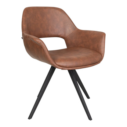 Dining table chair Fenja Cognac PU