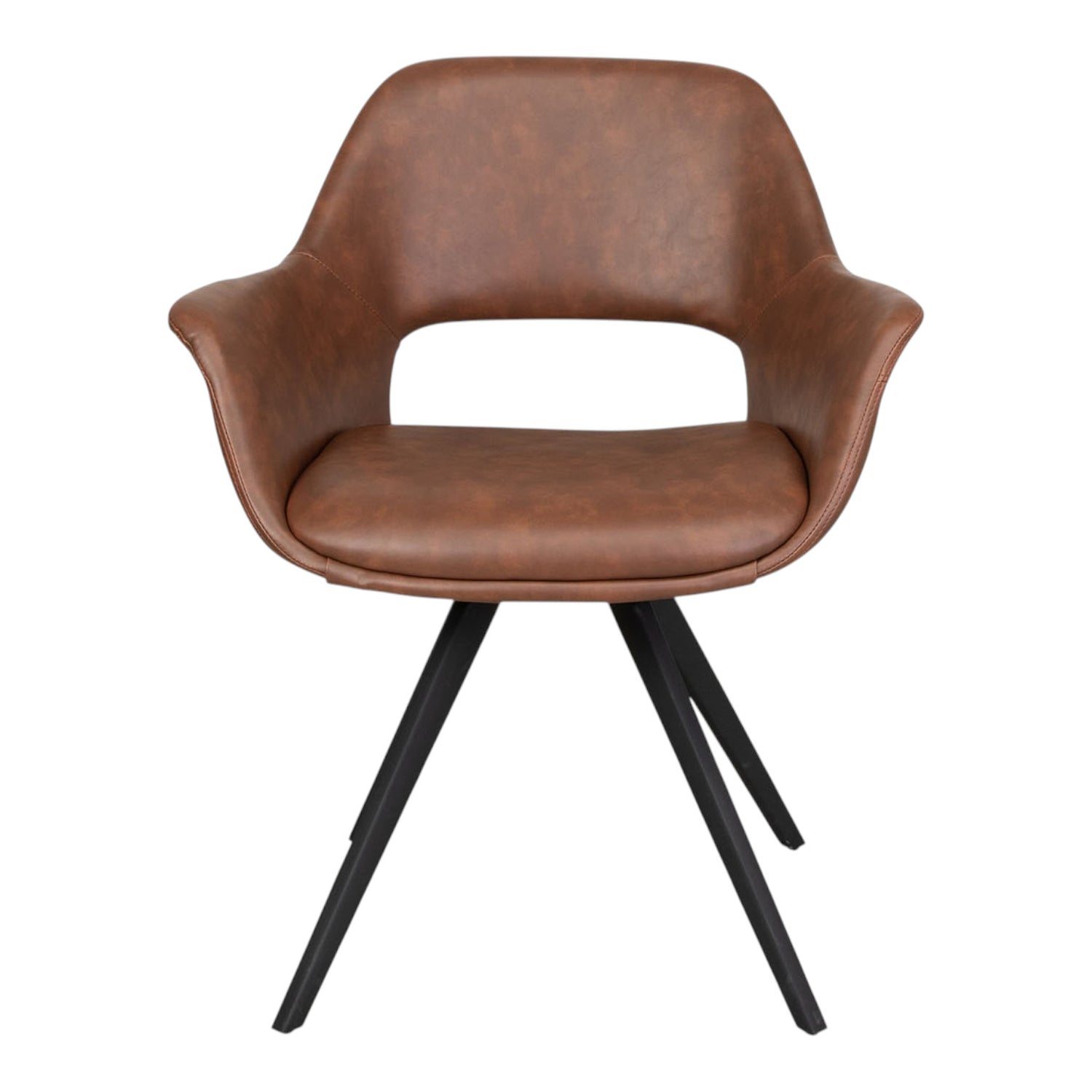Dining table chair Fenja Cognac PU