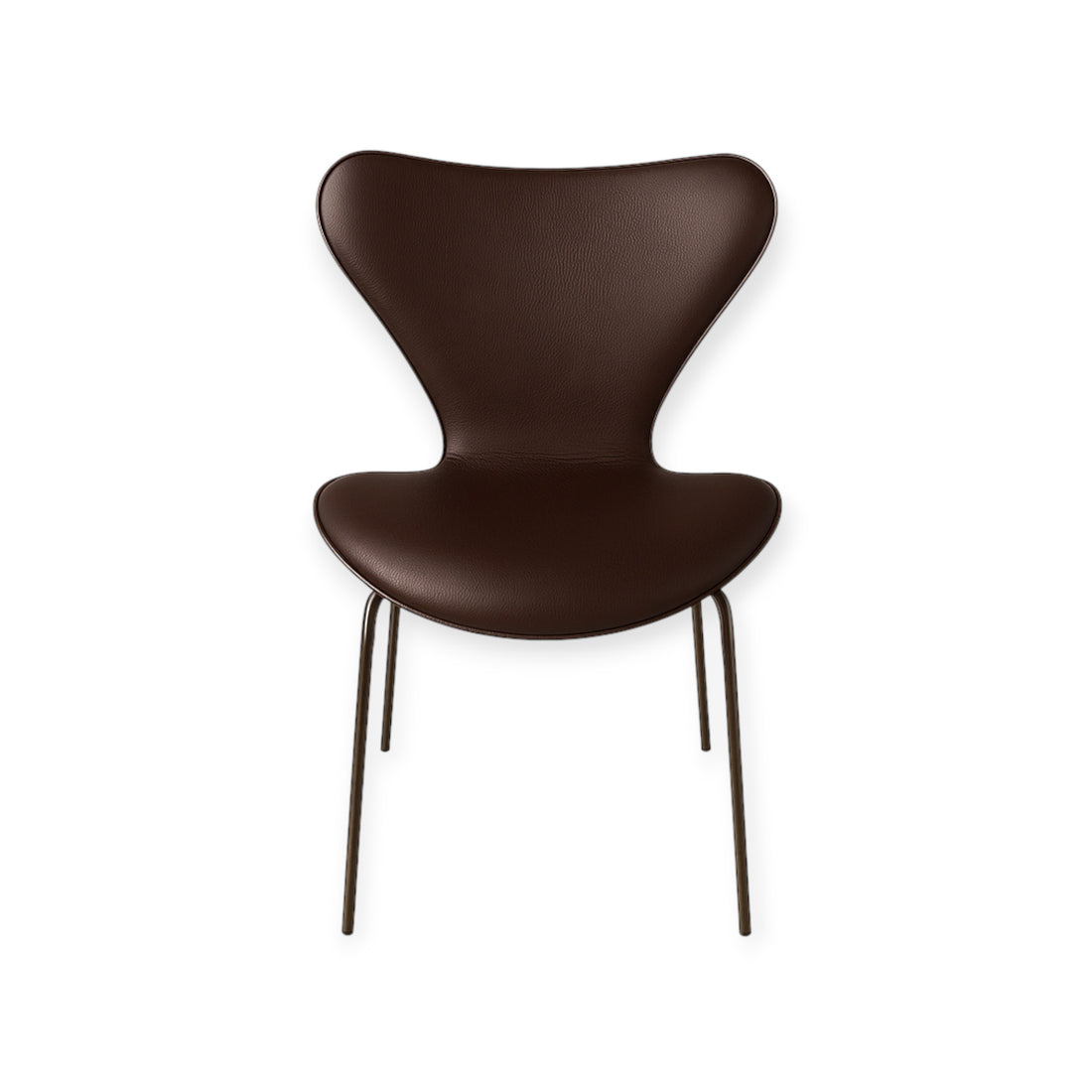 Full cover for Arne Jacobsen 3107 chair in dark brown leather