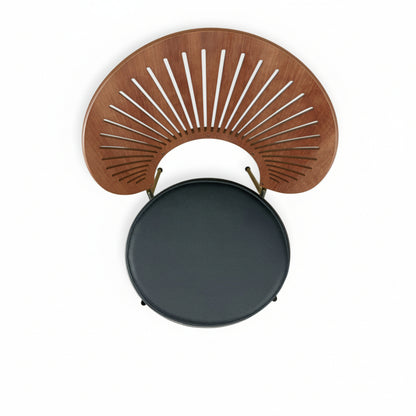 Luxury cushion for the Nanna Ditzel Trinidad chair in - black leather