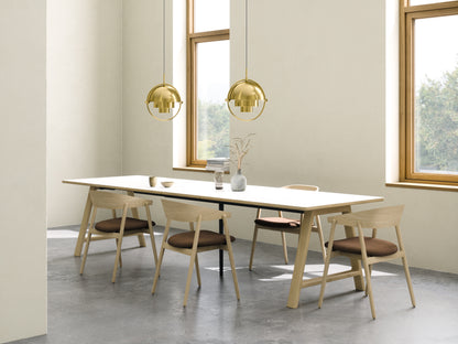 T11 pull -out table White Laminate - Mat (Crystal White)