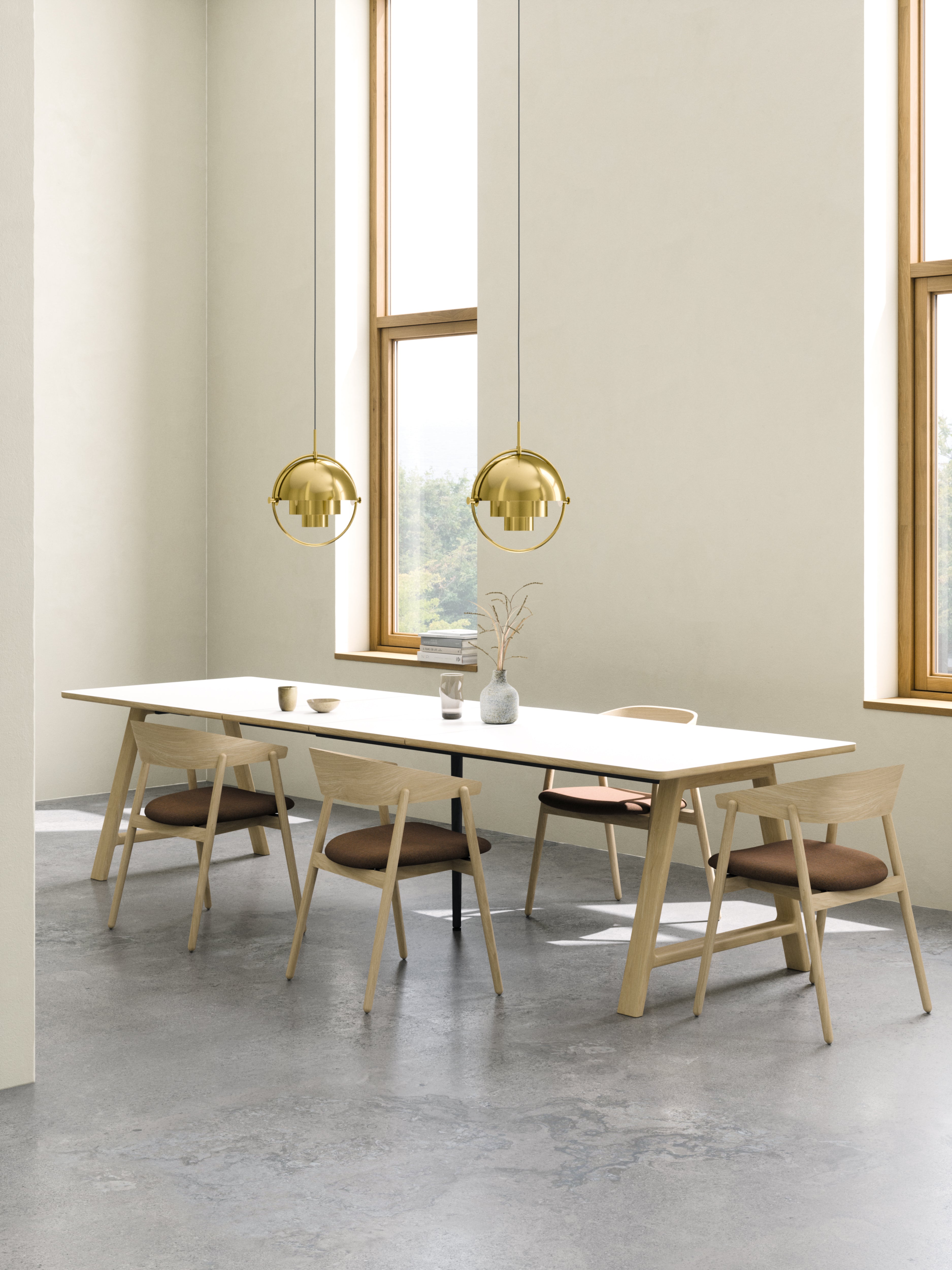 T11 pull -out table White Laminate - Mat (Crystal White)