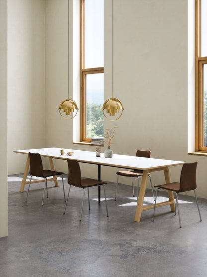 T11 pull -out table White Laminate - Mat (Crystal White)