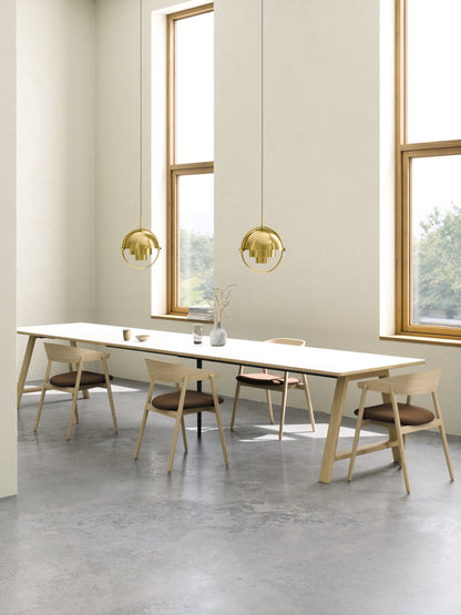 T11 pull -out table White Laminate - Mat (Crystal White)