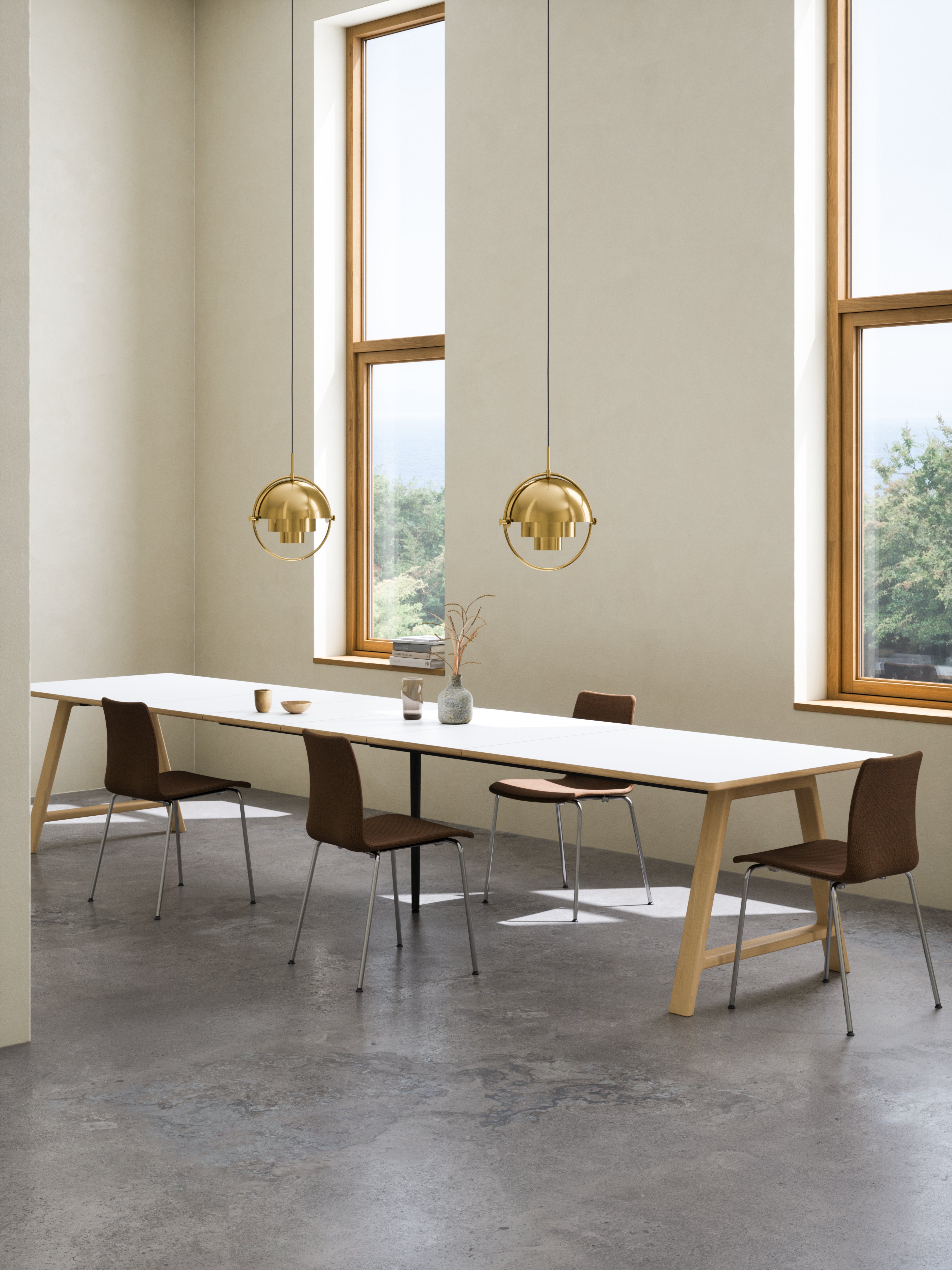 T11 pull -out table White Laminate - Mat (Crystal White)