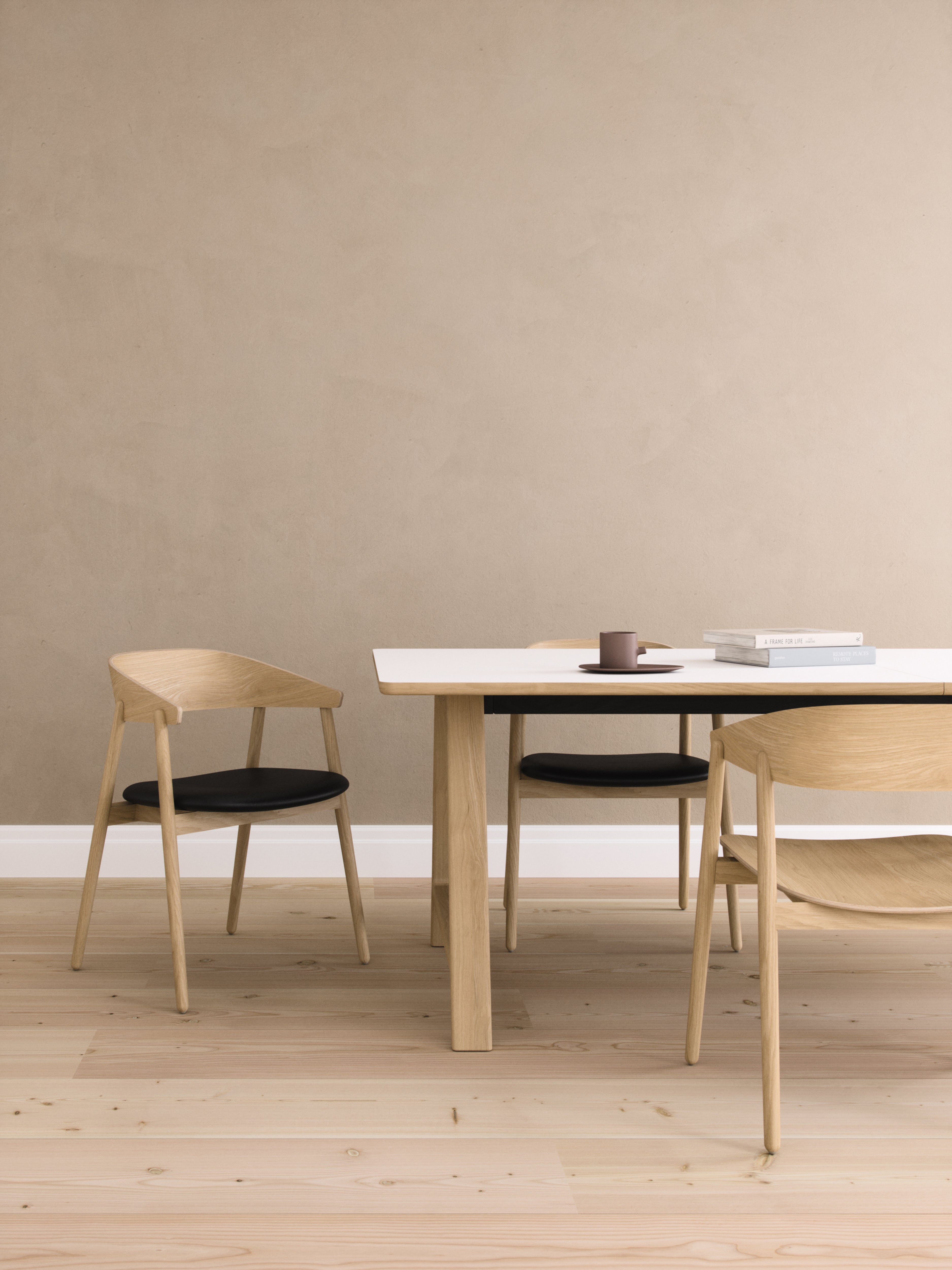 T11 pull -out table White Laminate - Mat (Crystal White)