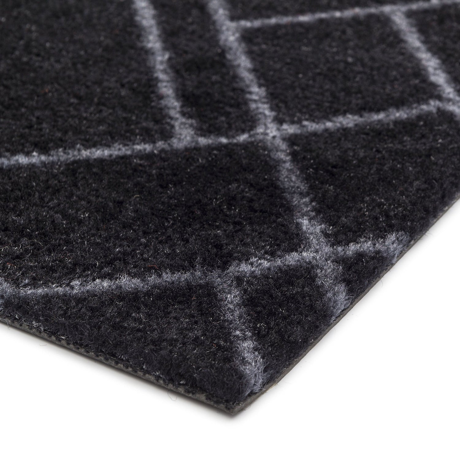 Floor mat 90 x 130 cm - Lines/Black Gray