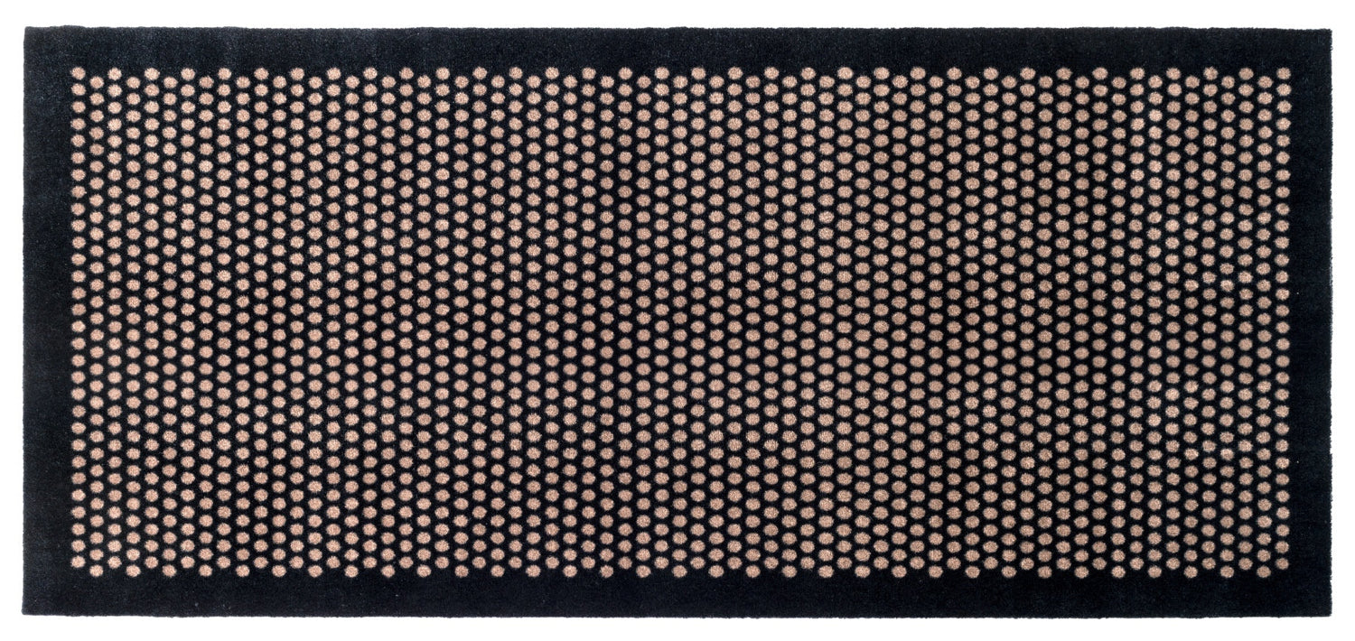 Floor mat 90 x 200 cm - dots/black sand