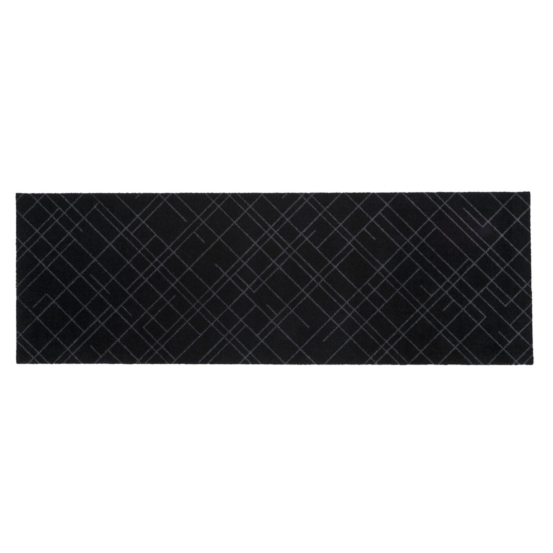 Floor mat 67 x 200 cm lines/black gray