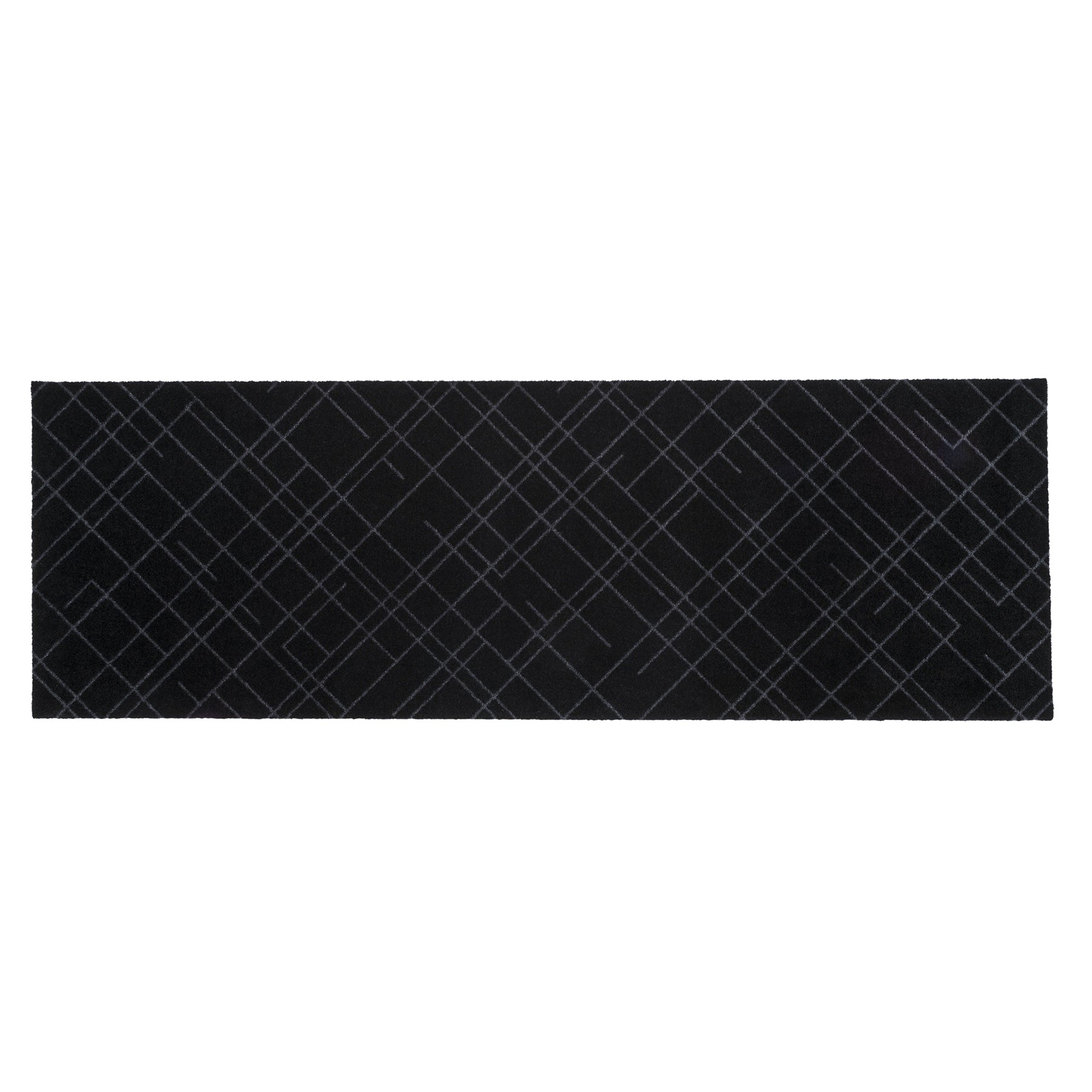 Floor mat 67 x 200 cm lines/black gray