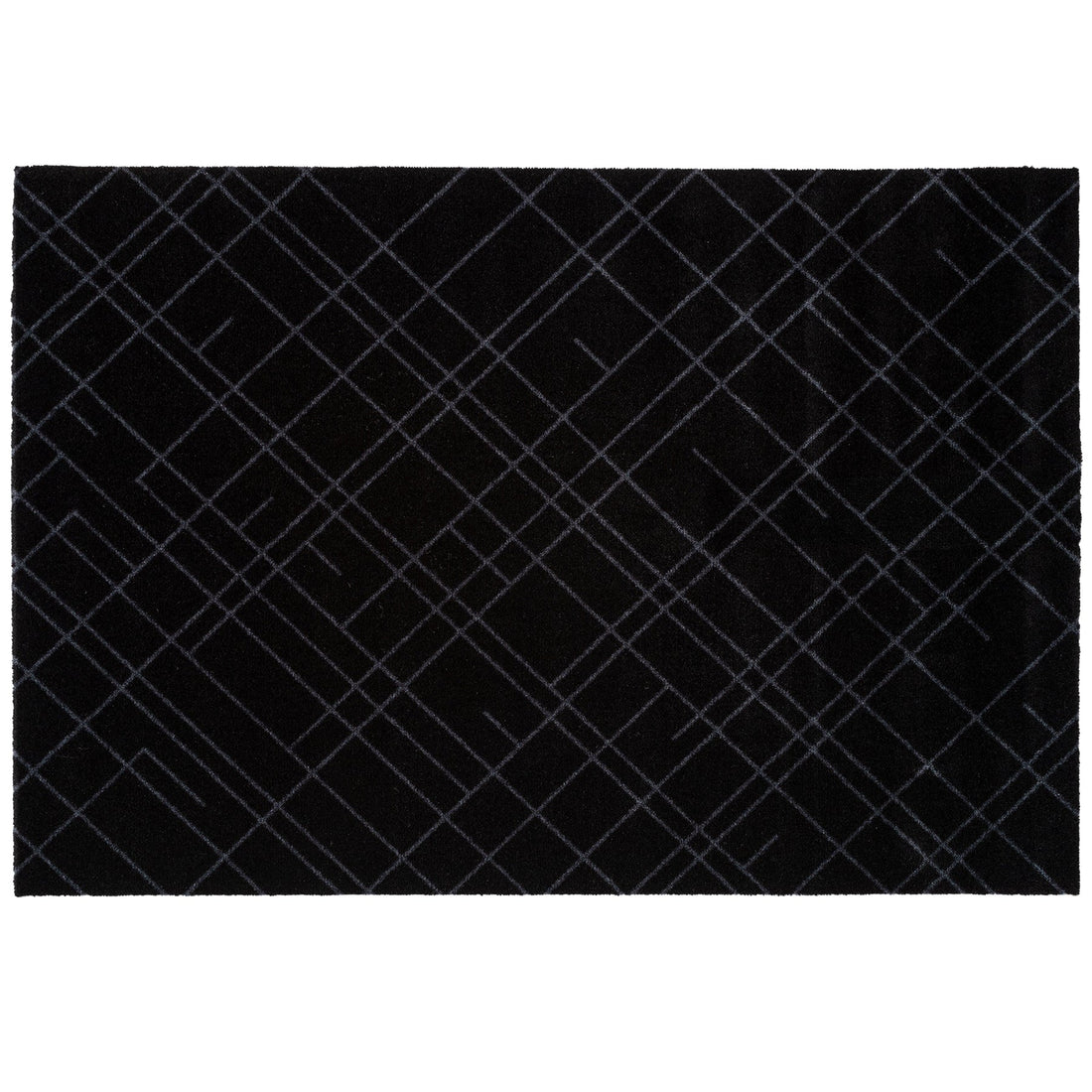 Floor mat 90 x 130 cm - Lines/Black Gray