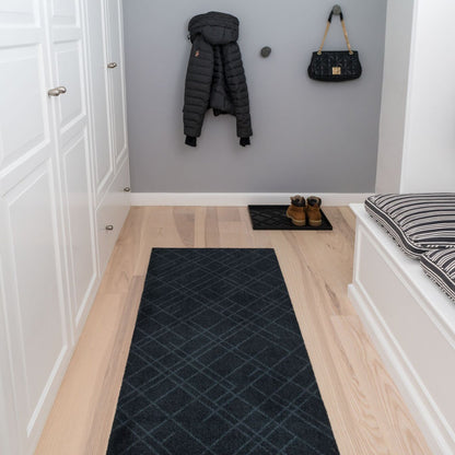 Floor mat 67 x 200 cm lines/dark gray