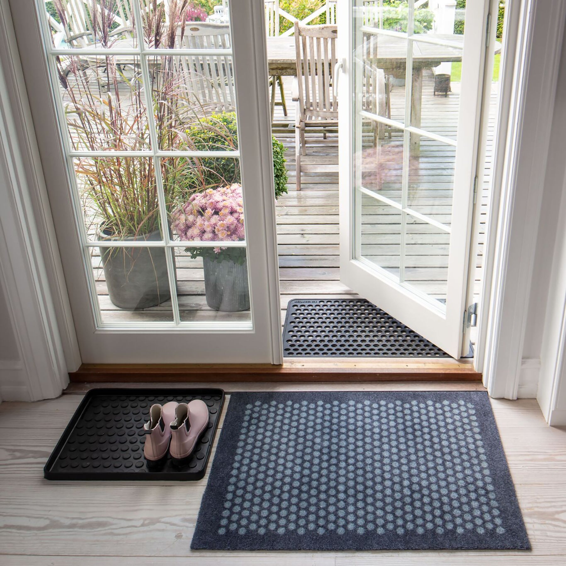 Floor mat 60 x 90 cm - dots/gray