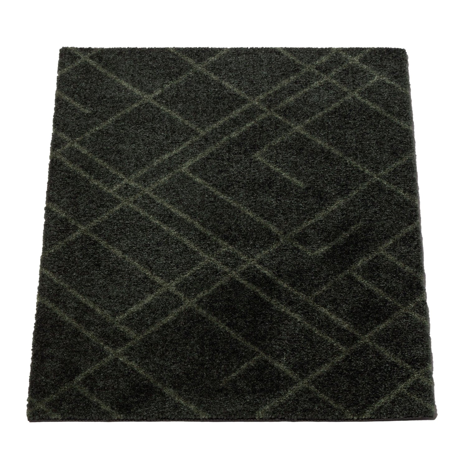 Floor mat 40 x 60 cm - Lines/Dark Green