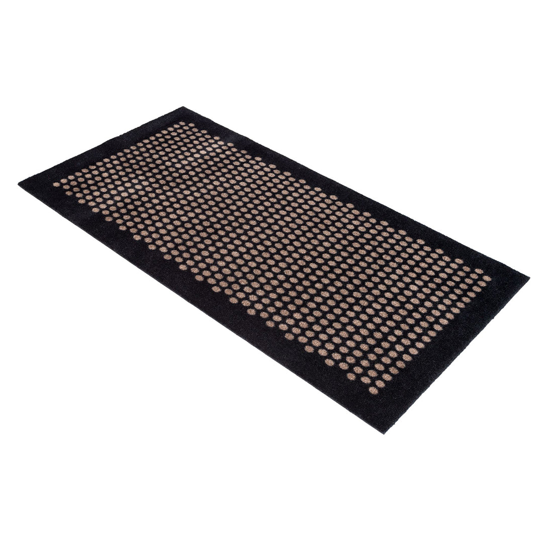 Floor mat 67 x 120 cm - dots/black sand