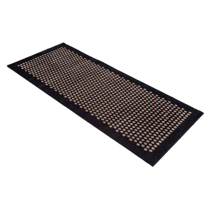 Floor mat 67 x 150 cm - dots/black sand