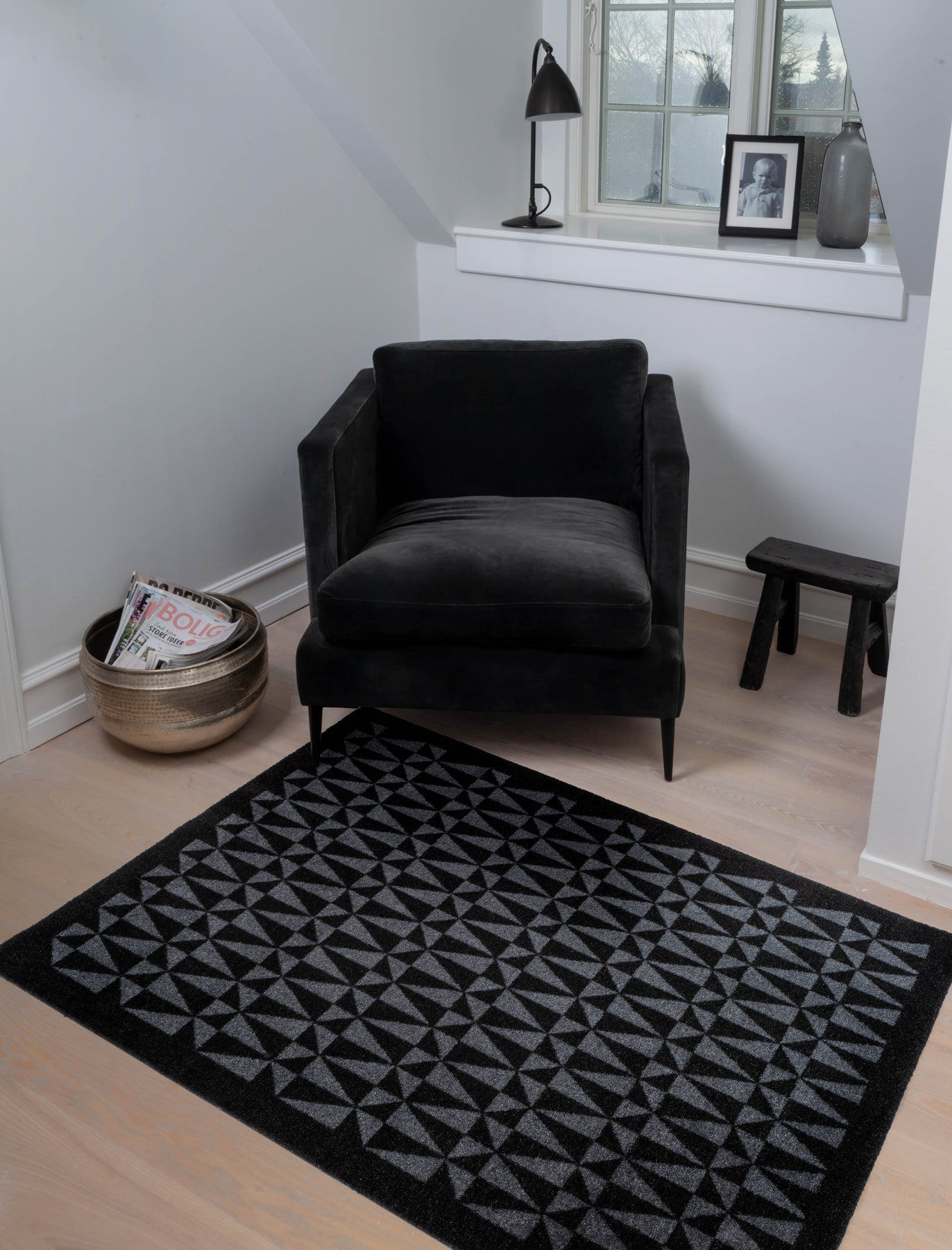 Floor mat 60 x 90 cm - Graphic/Black Gray