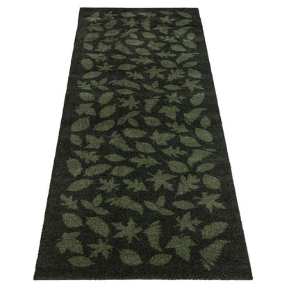 Floor mat 67 x 200 cm - LEAVES/DARK GREEN