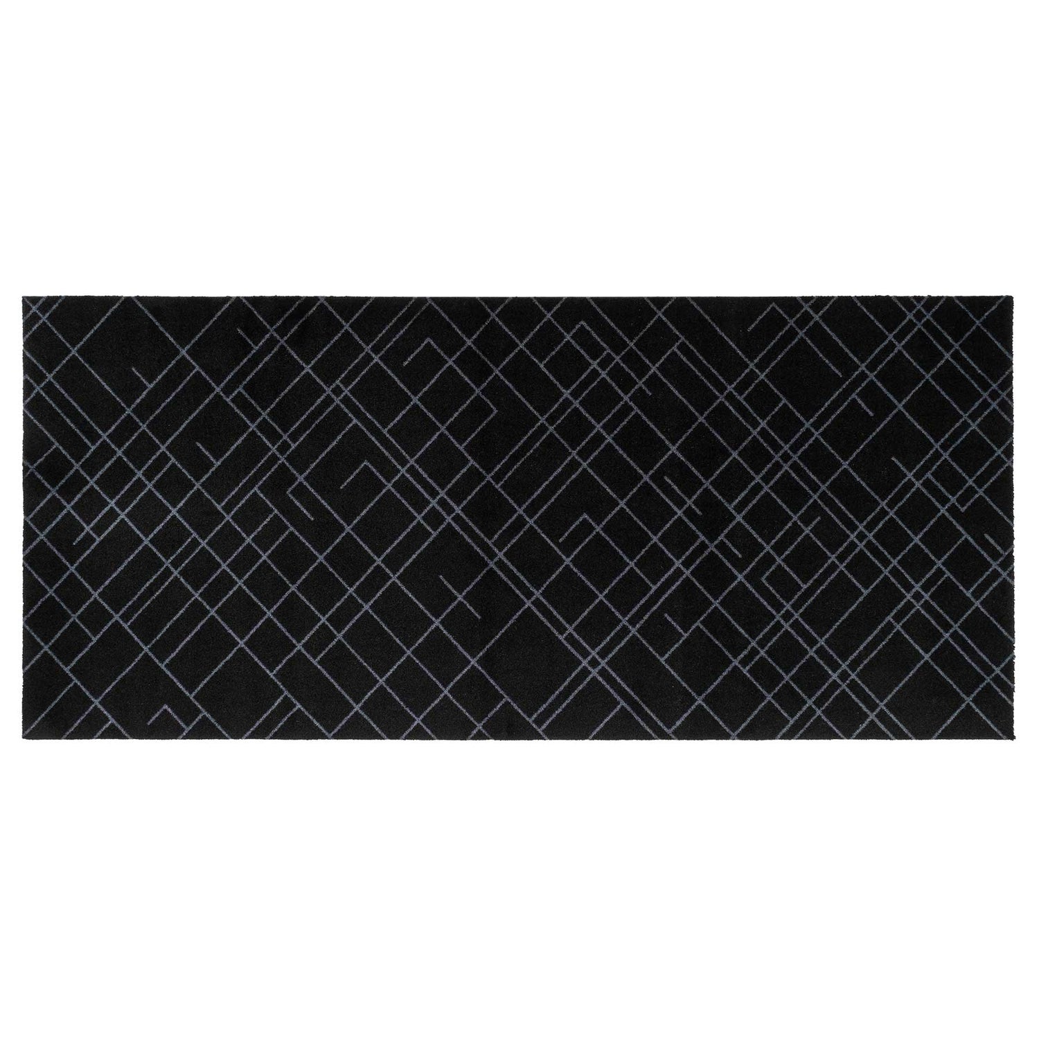 GULVMÅTTE 90 x 200 CM LINES/BLACK-GREY - Tica Copenhagen - DesignGaragen.dk