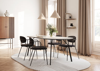 Tree Dining table (220 cm) - Beige/Black