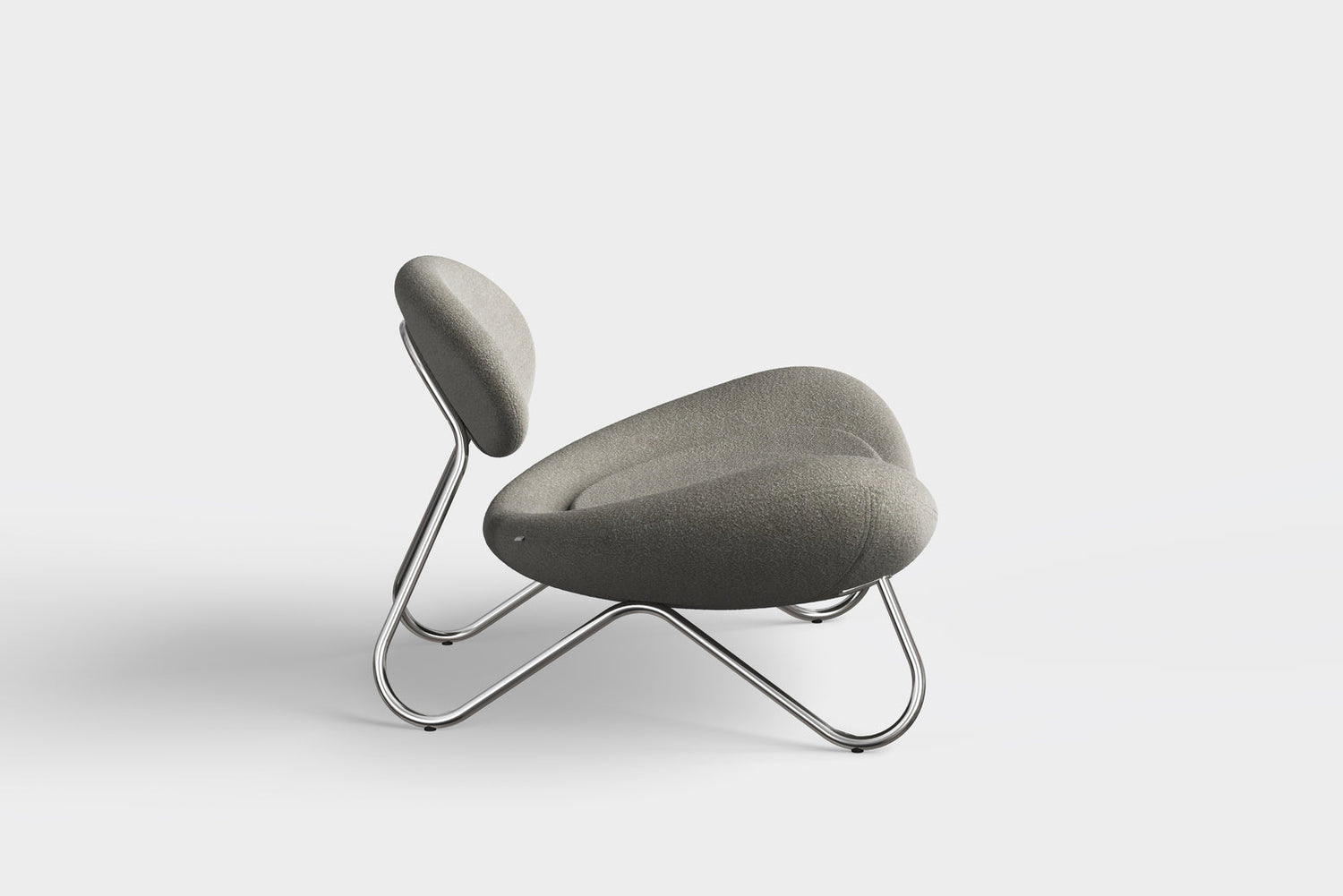 Meadow Lounge Chair - Warm Grey/Chrome