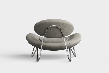 Meadow Lounge Chair - Warm Grey/Chrome
