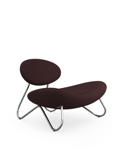 Meadow Lounge Chair - Bordeaux/Brushed Steel