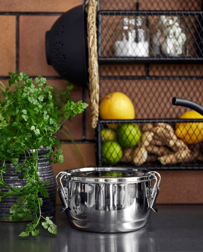 Cani round lunch box in stainless steel - Ø15 cm