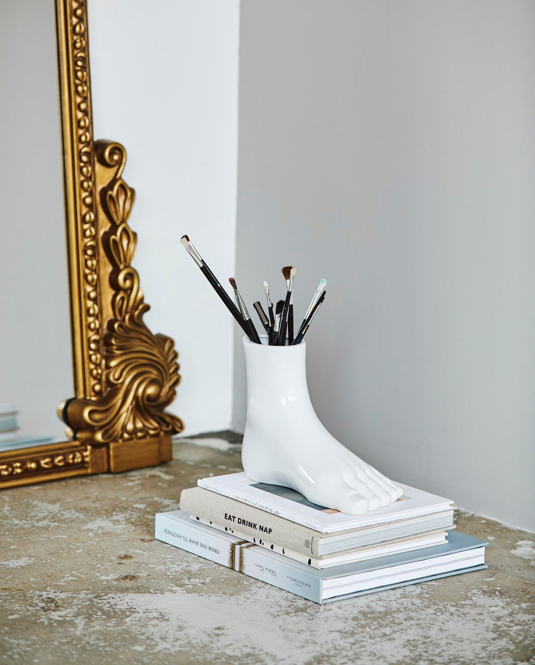 Aruba vase in ceramics - H19.5 cm - white