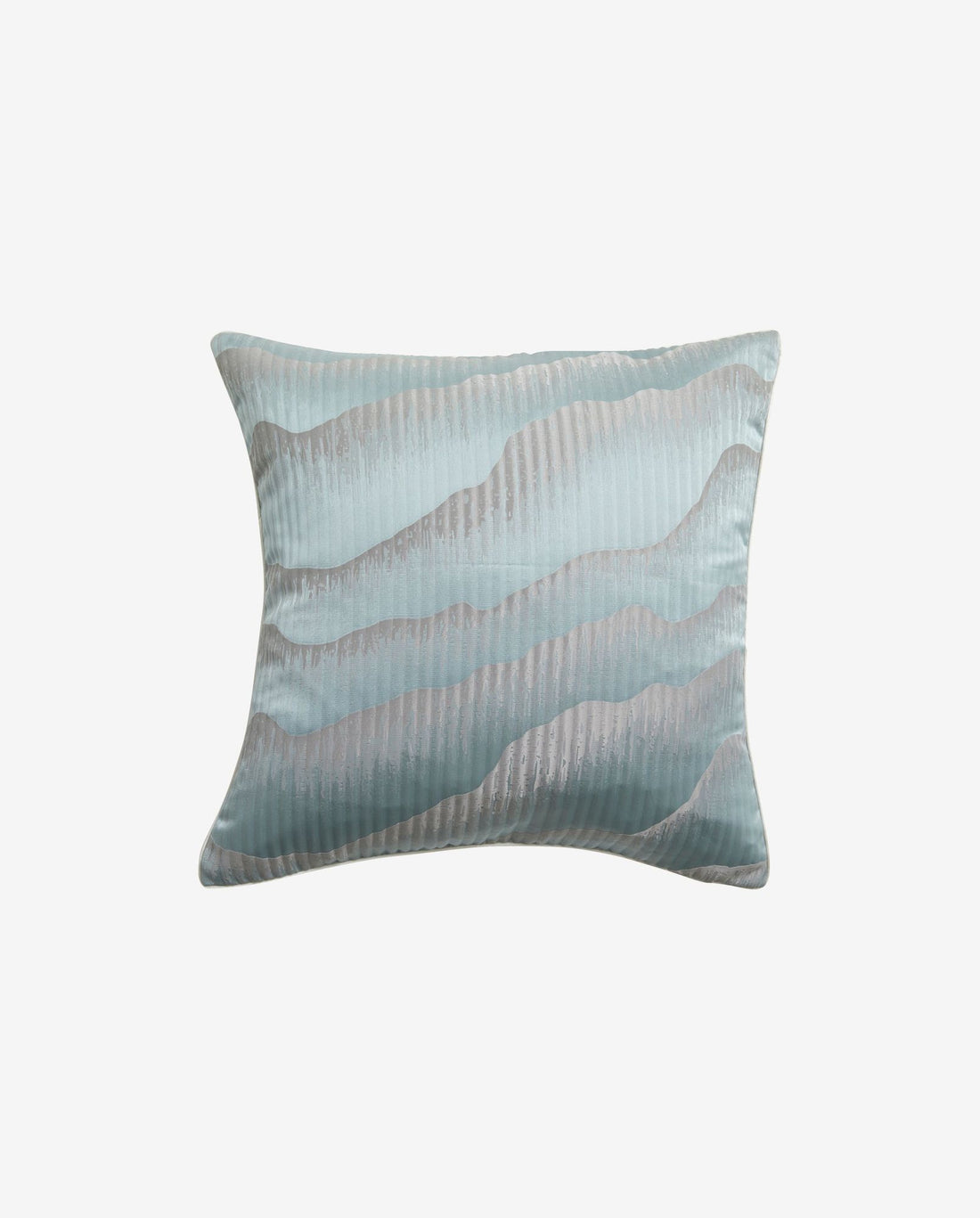 Avior Pillow Cover in Satin - 45x45 - Light Blue/Gray