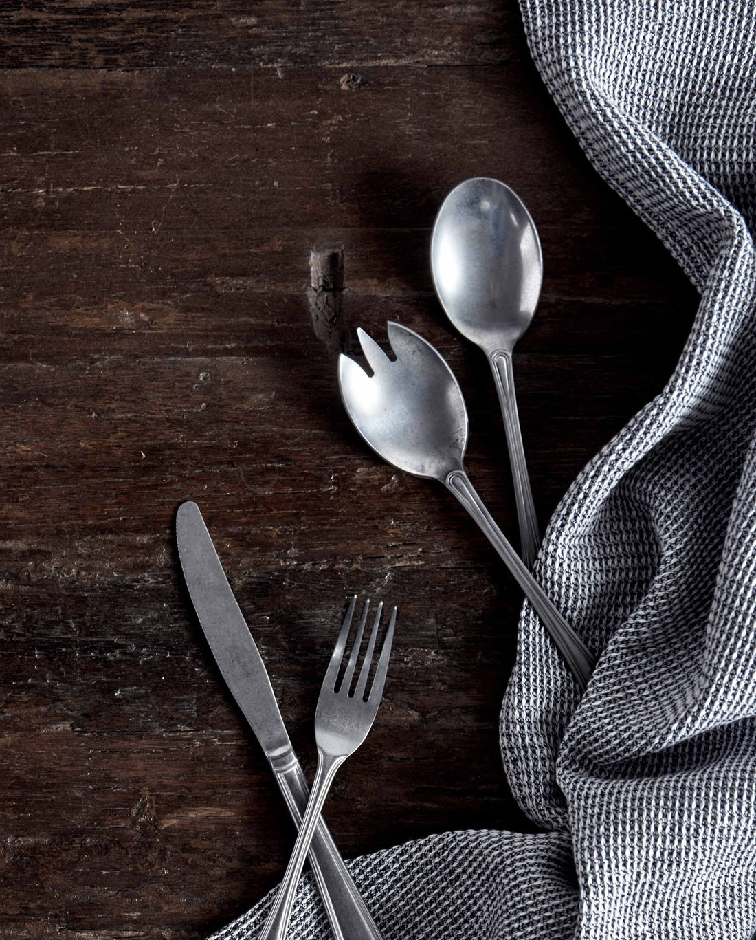 Waffle waffle towel - white/black