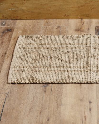 AMAYA tæppe i jute og søgræs - 60x90 cm - natur - Nordal - DesignGaragen.dk