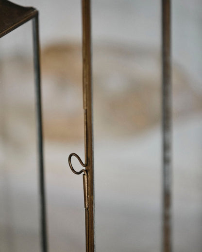 ANTIQUE lantern in iron - h30 cm - gold finish