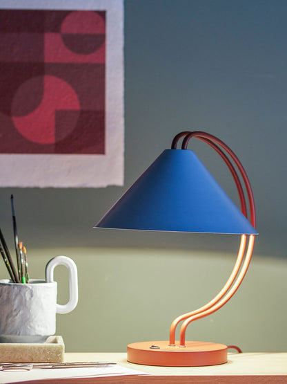 Bloomingville Janya table lamp, red, metal