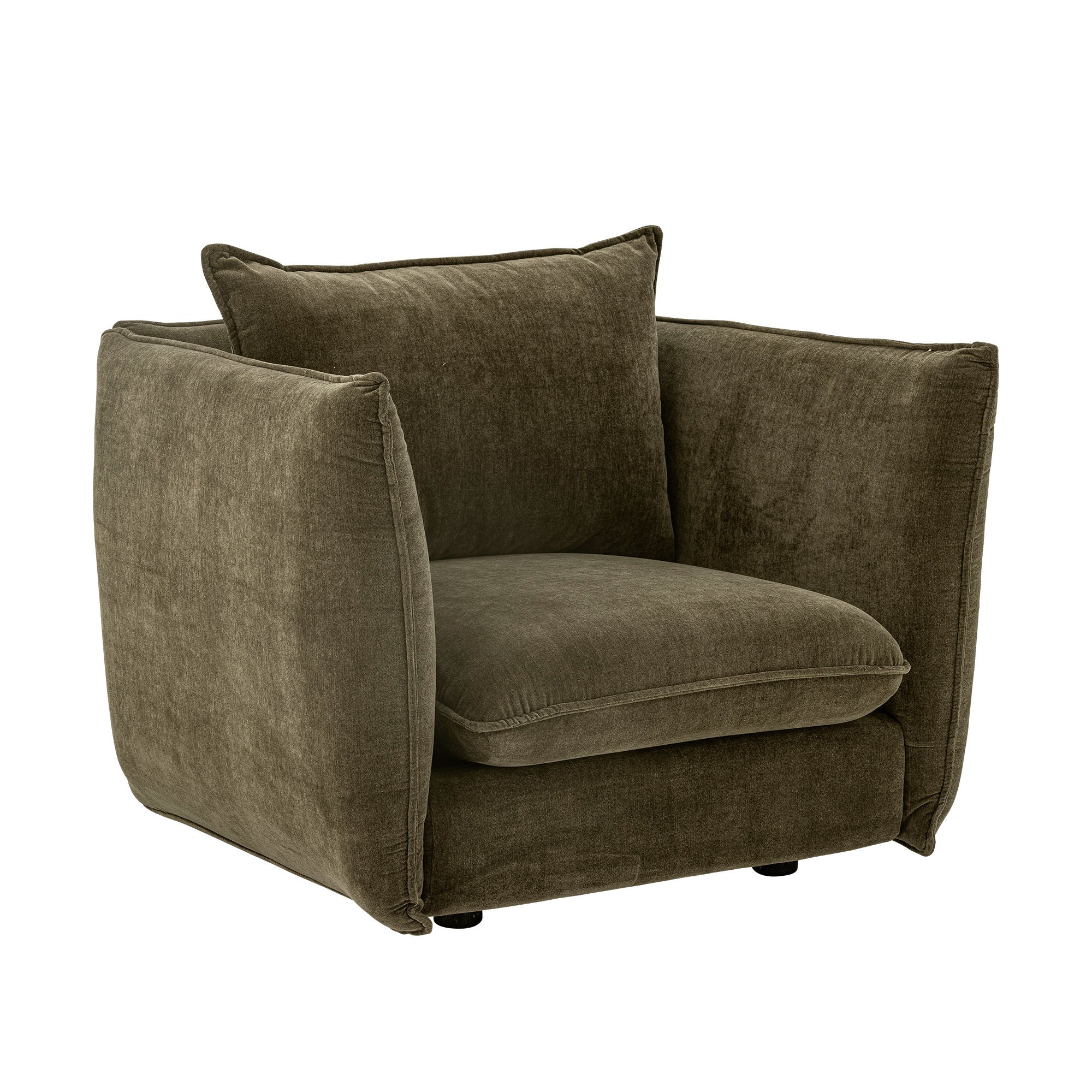 Bloomingville Austin Lounge chair, green, recycled polyester