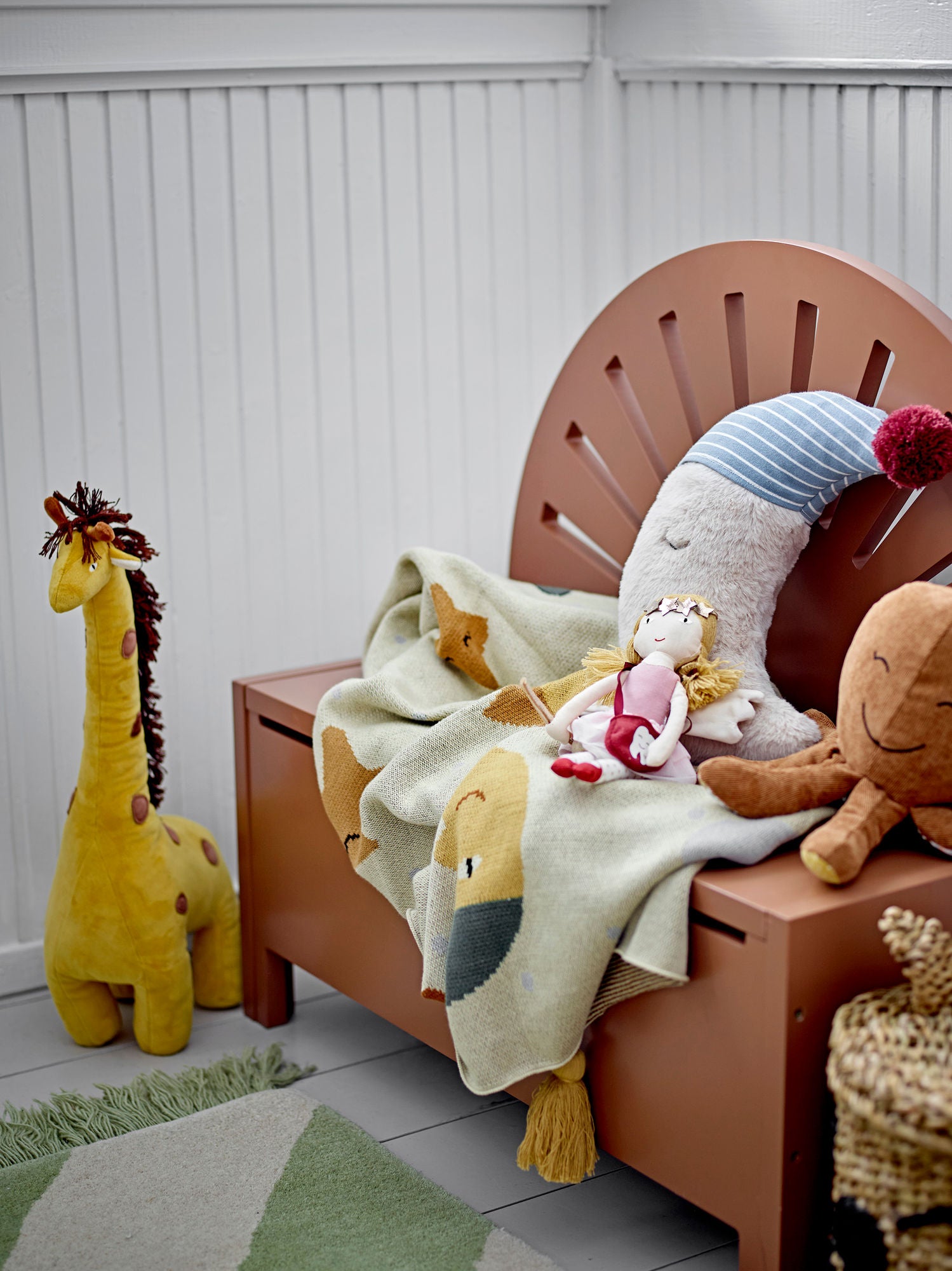 Bloomingville Mini Marisol bench, brown, mdf