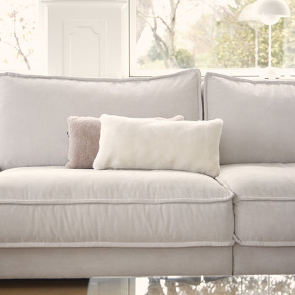 Lambskin cushion | Moccasin | Double Sided | 28x56 cm