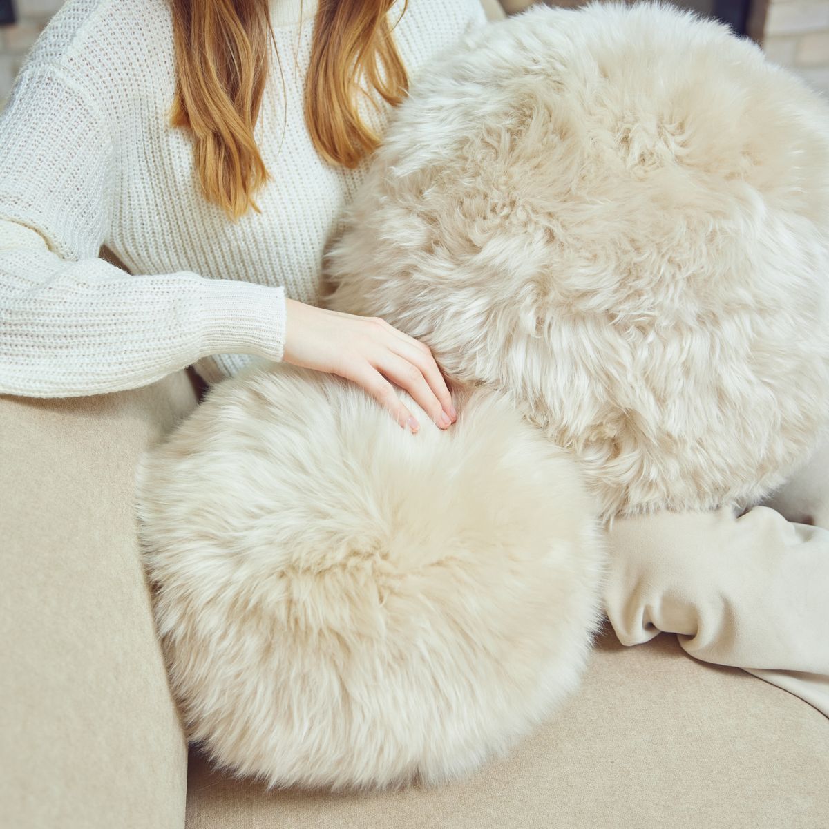 Angelite pillow | Long-haired | New Zealand | Ø25/30/35