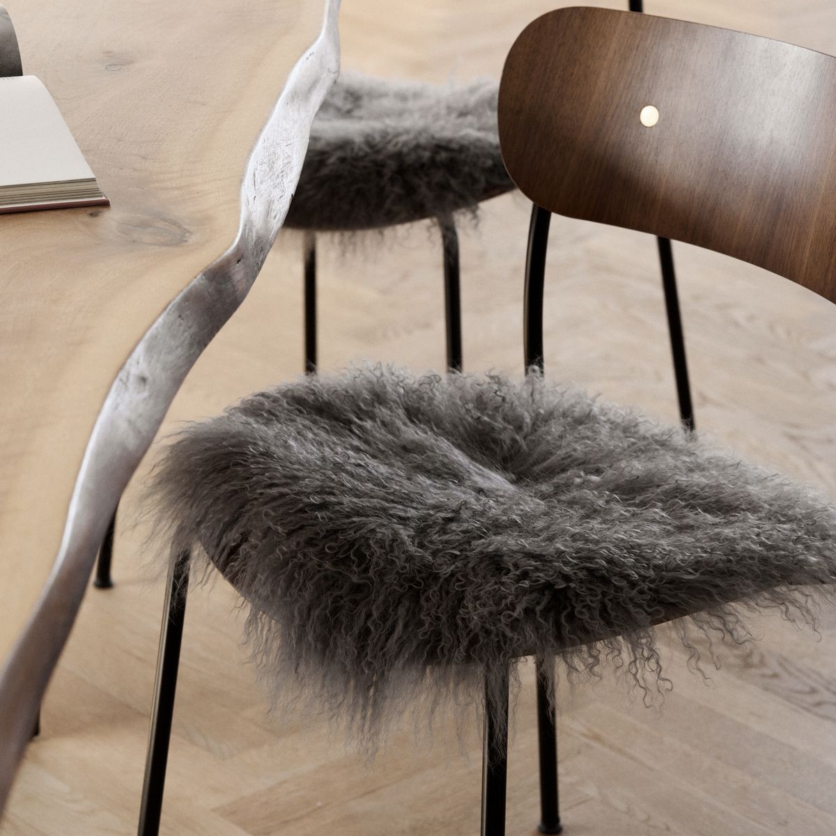 Seat cushion curled Ø38 cm