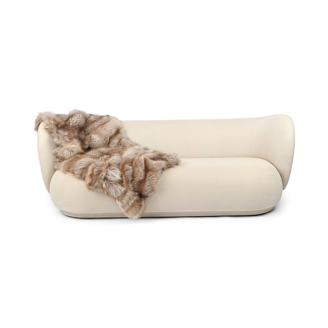 Premium carpet of fox | Back of cashmere | Pastel | 160x70 cm