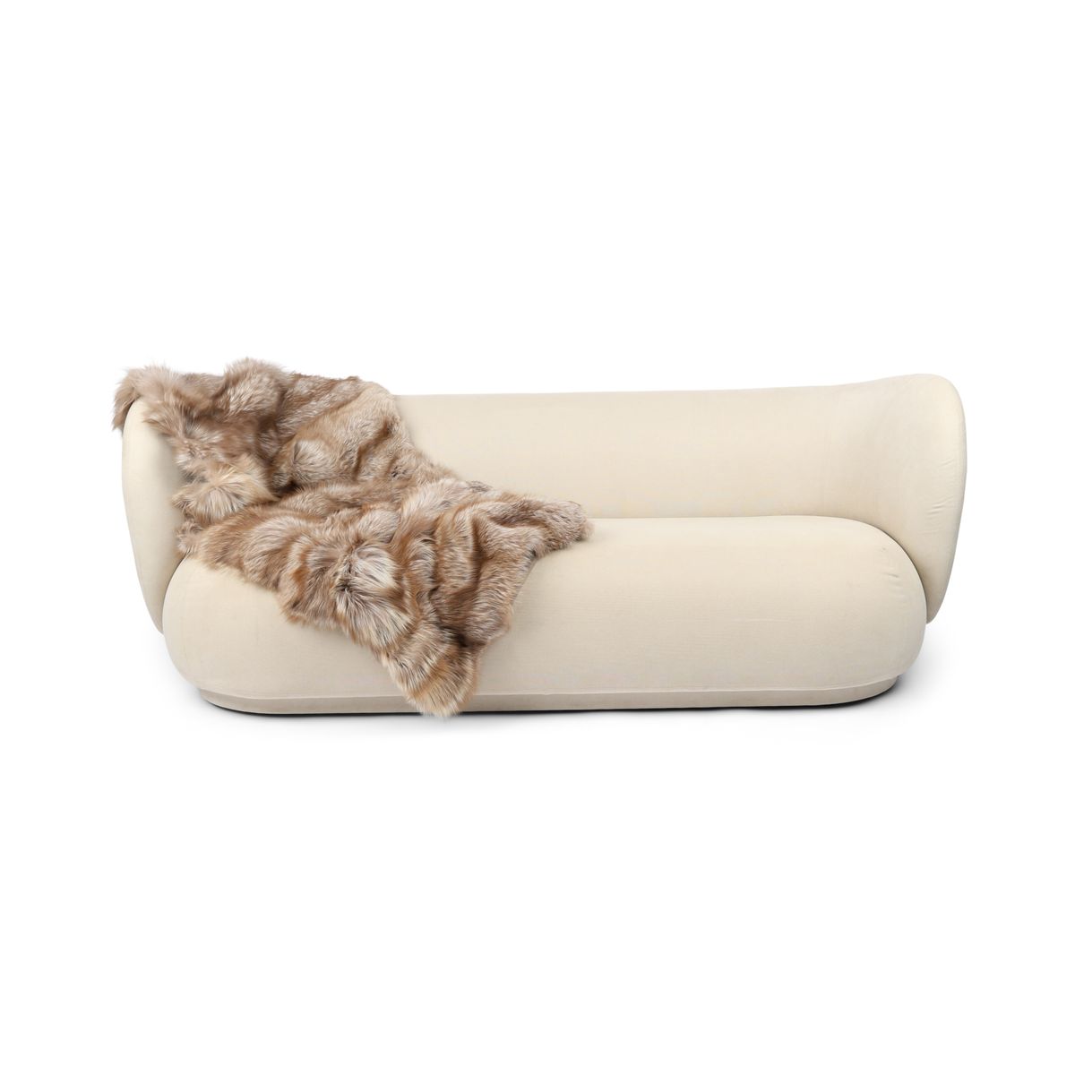 Premium carpet of fox | Back of cashmere | Pastel | 160x70 cm