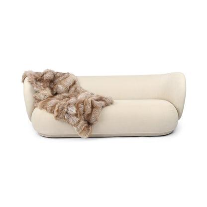 Premium carpet of fox | Back of cashmere | Pastel | 160x70 cm