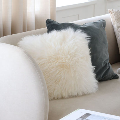 Lambskin cushion | Long-haired | New Zealand | 35x35 cm