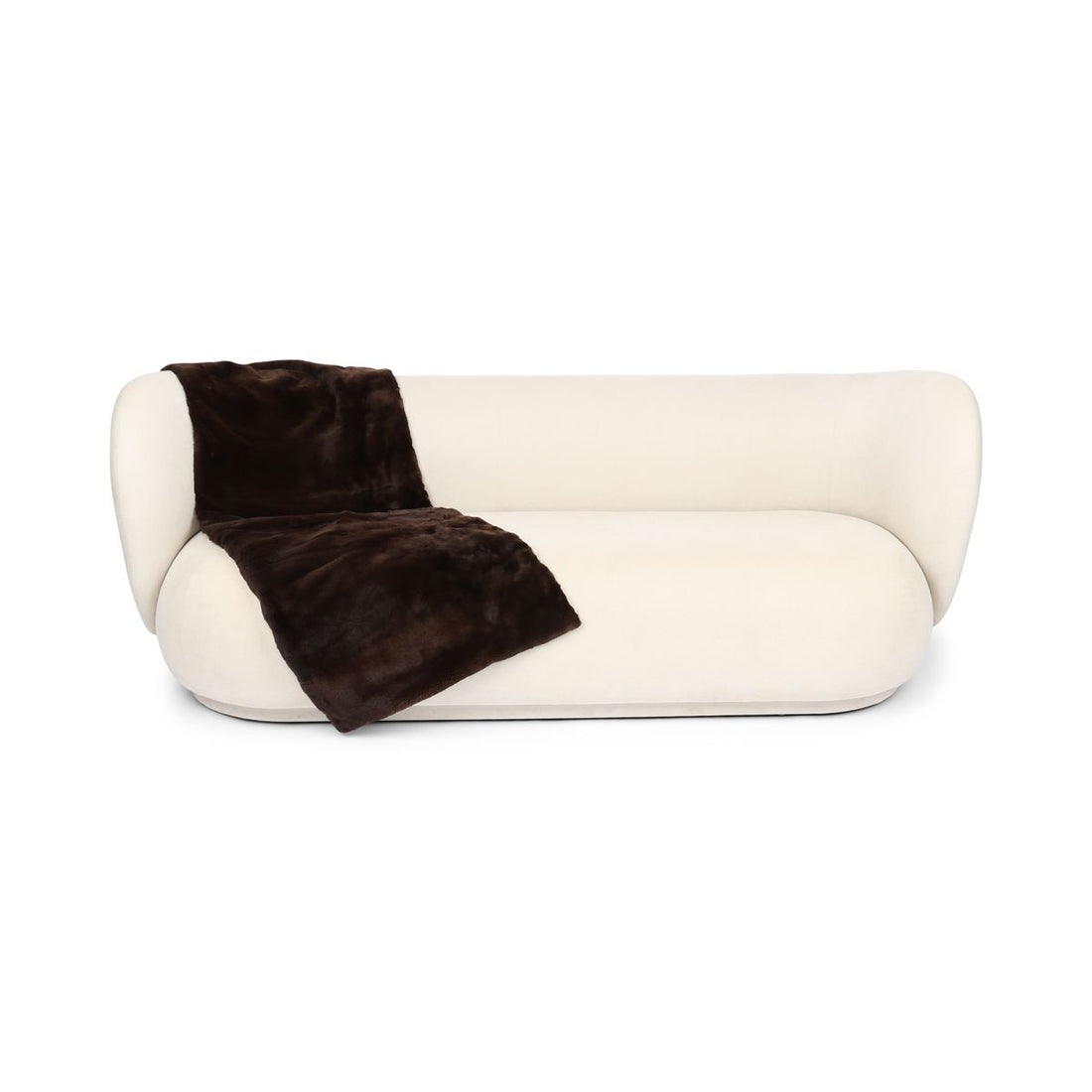 Mink plaid | Back of cashmere | Dark brown | 64x142 cm