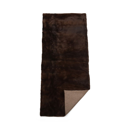 Mink plaid | Back of cashmere | Dark brown | 64x142 cm