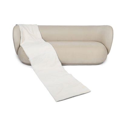 Mink plaid | Back of cashmere | White | 52x258 cm