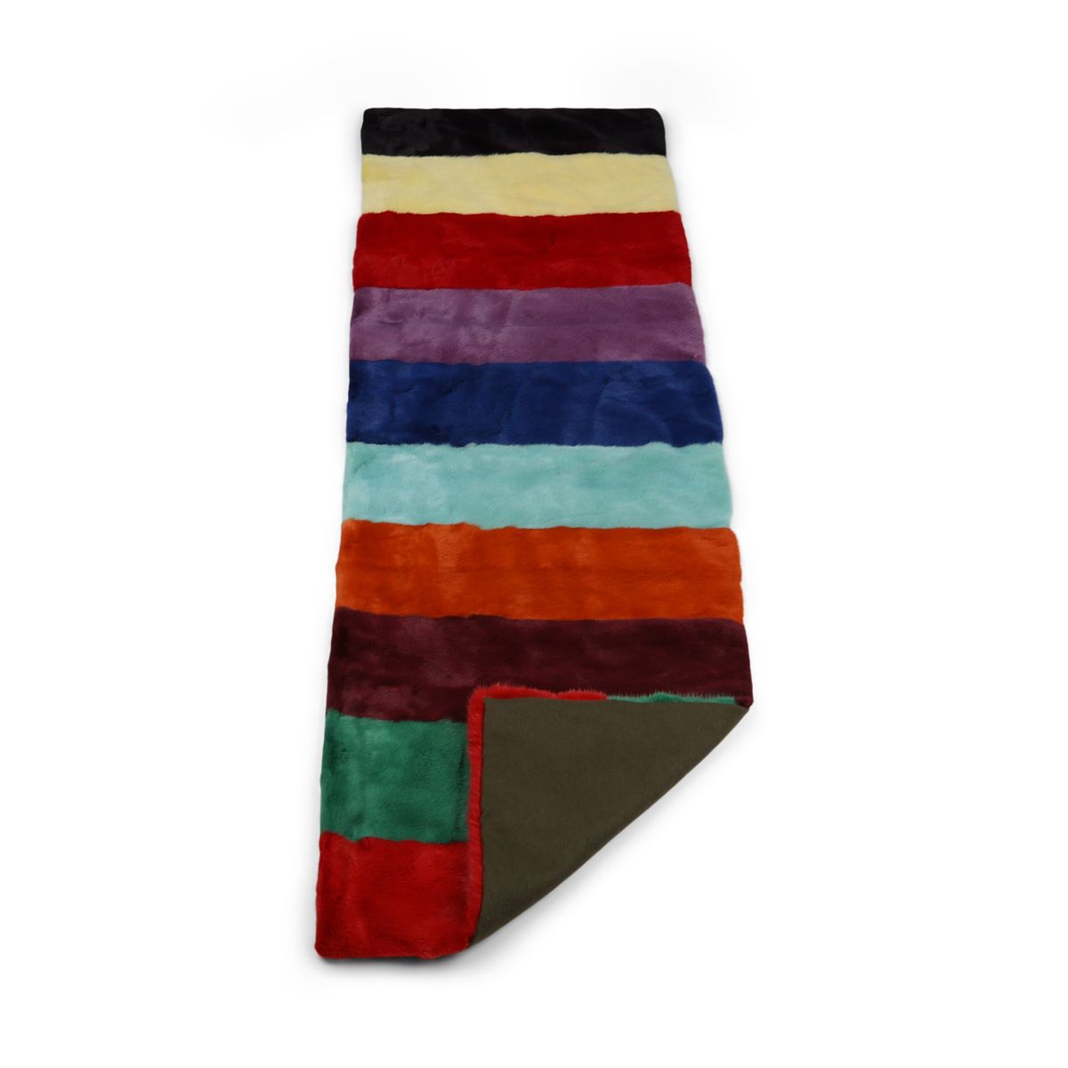 Mink plaid | Back of cashmere | Multicolor Bright | 70x230 cm