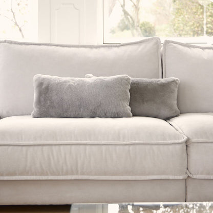 Lambskin cushion | Moccasin | Double Sided | 28x56 cm